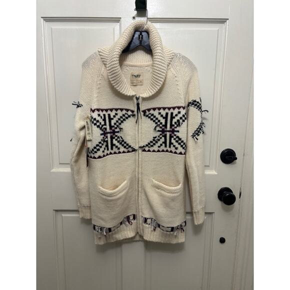 Aritzia Sweaters - Aritzia TNA Sweater Wool Blend Cardigan Aztec Shawl Collar Womens Small NWT